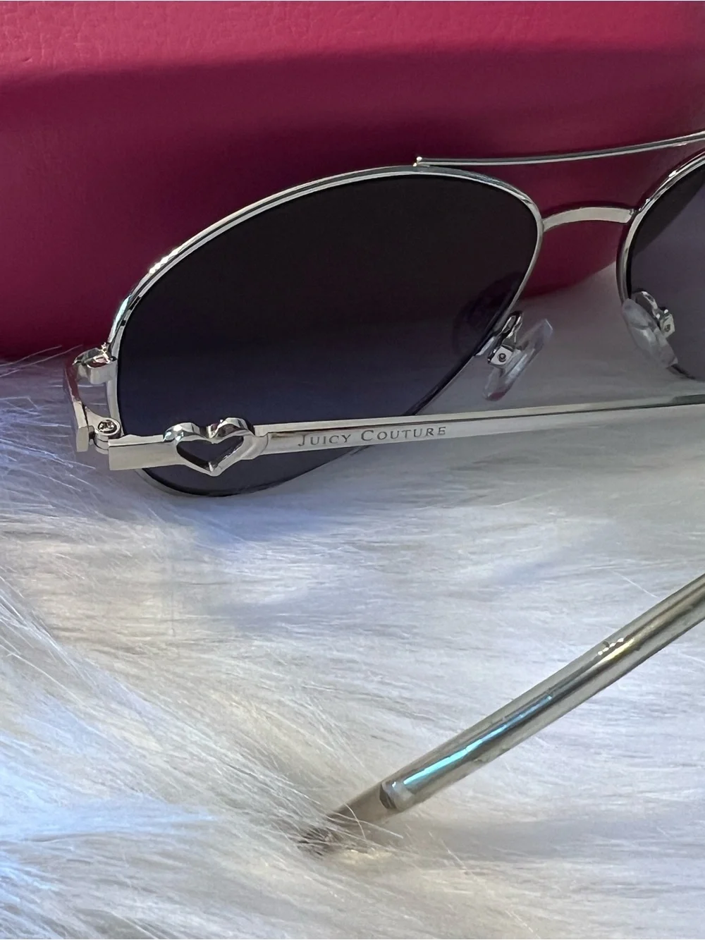 Juicy Couture Aviator Sunglasses With Case Heart
